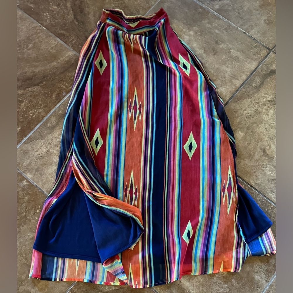 Western print skirt